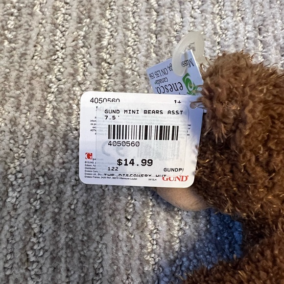 Gund Mini Bears Teddy bear, brown, new with tag - Picture 3 of 3